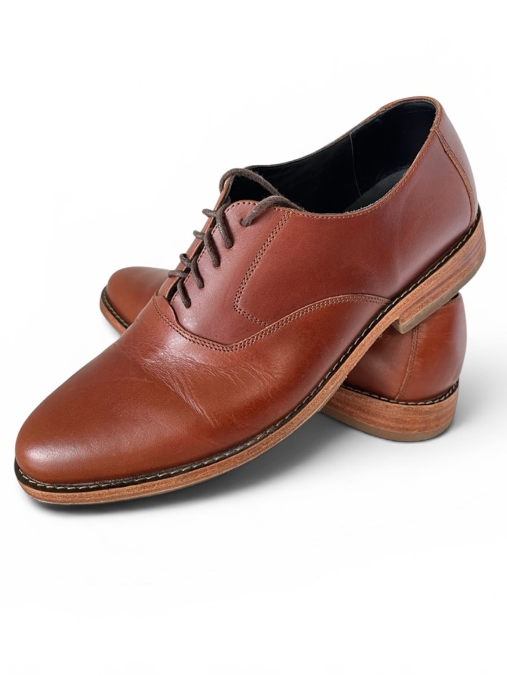 Nisolo Everyday Oxford Men’s Leather Dress Shoes Brown Size 9